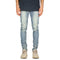 Slim Fit Men's Jeans Washed Mid Waisted Elasticity Straight Pants